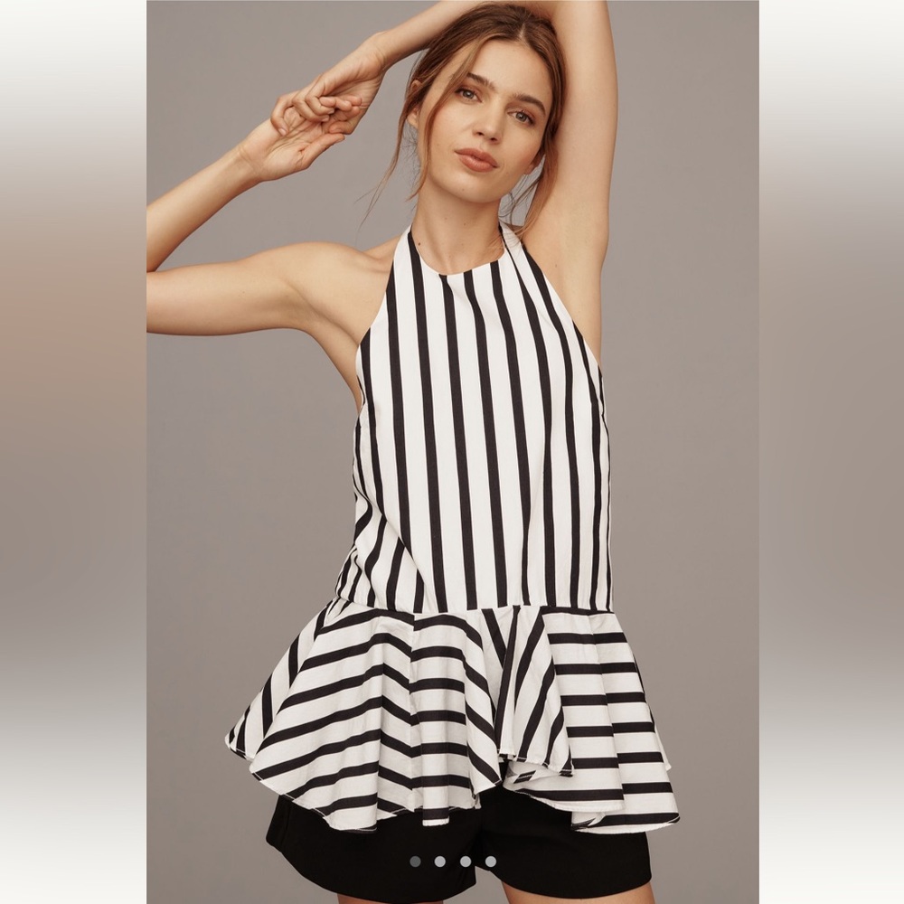 NWT - Halter drop waist top